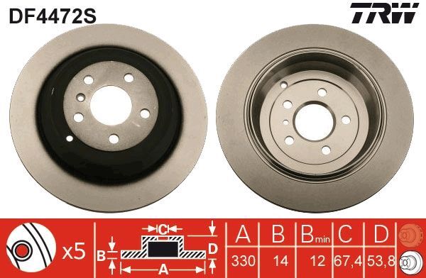 MERCEDES-BENZ W164-251 06-11 FREN DISKI ARKA A1644230512 TRW 2'li Paket
