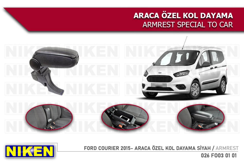 FORD FIESTA 2009- ARACA ÖZEL KOL DAYAMA SİYAH