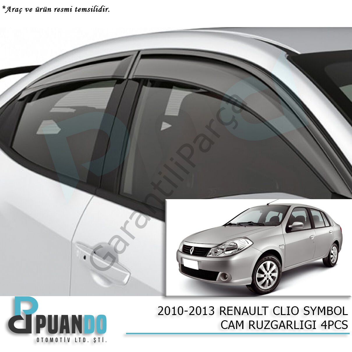 2010-2013 RENAULT SYMBOL CAM RUZGARLIGI 4PCS