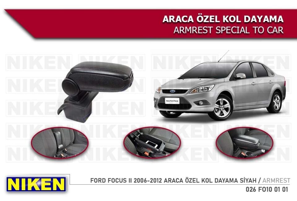 FORD FOCUS III 2012-2015 ARACA ÖZEL KOL DAYAMA SİY