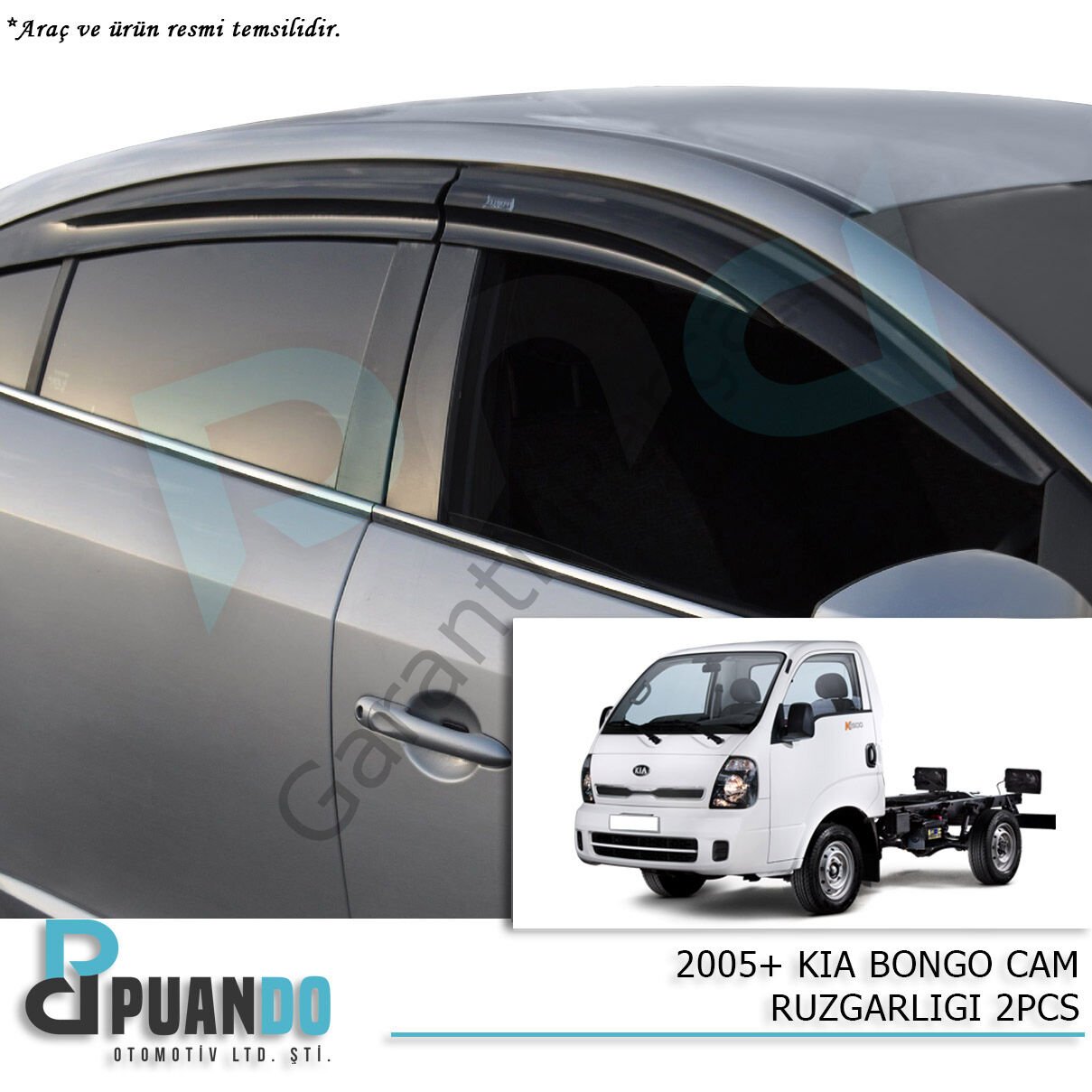 2005+ KIA BONGO CAM RUZGARLIGI 2PCS