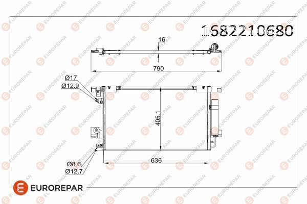 97-00 RADYATOR 6455FA /1610162080 EUROREPAR