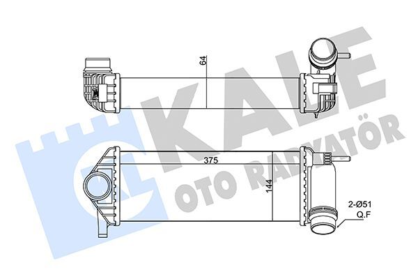 RENAULT KANGOO III/ MERCEDES 08- TURBO RADYATÖRÜ 144961489R KALE