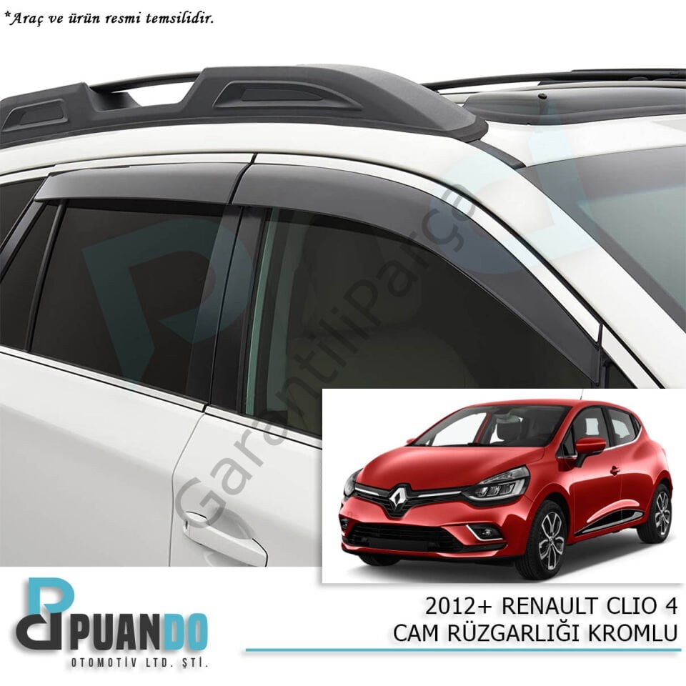 2012+ RENAULT CLIO 4 CAM RUZGARLIGI KROMLU
