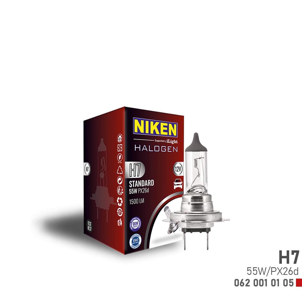 NIKEN H7 55W HALOJEN AMPUL PX26d (12V)