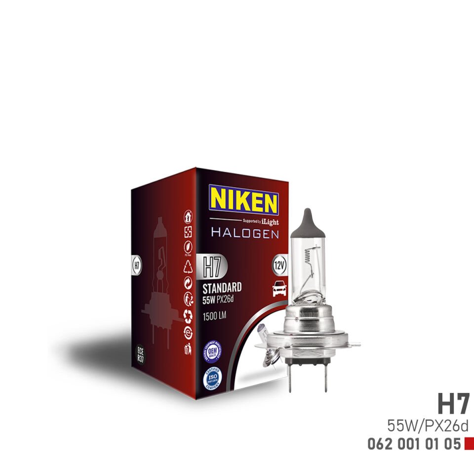 NIKEN H7 55W HALOJEN AMPUL PX26d (12V)