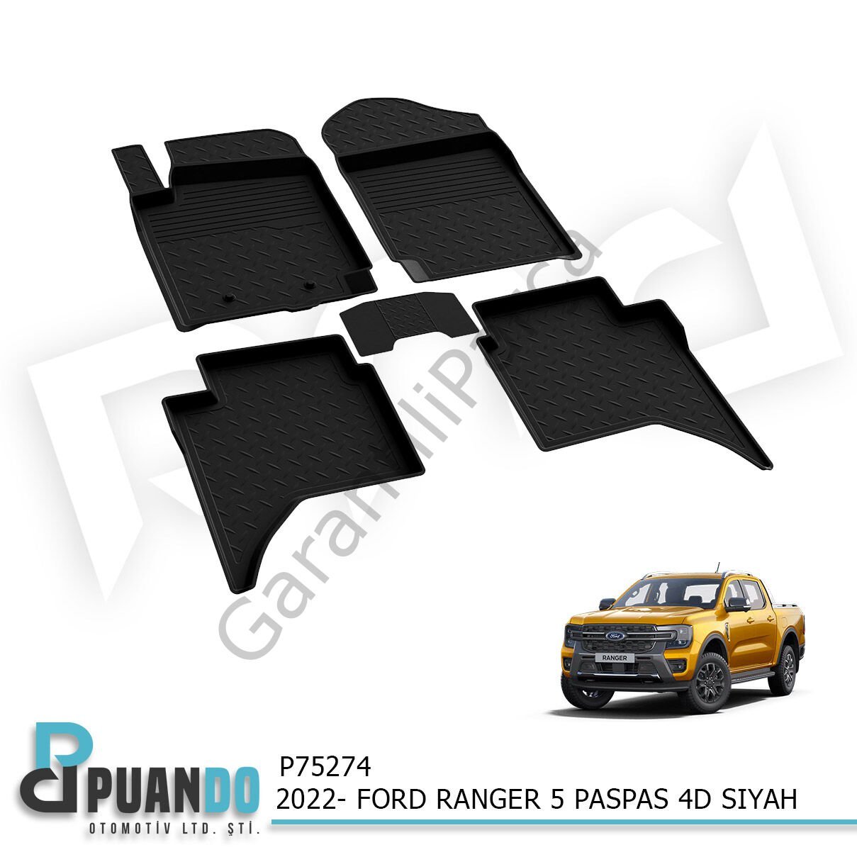 2022- FORD RANGER 4-5 PASPAS 4D SIYAH