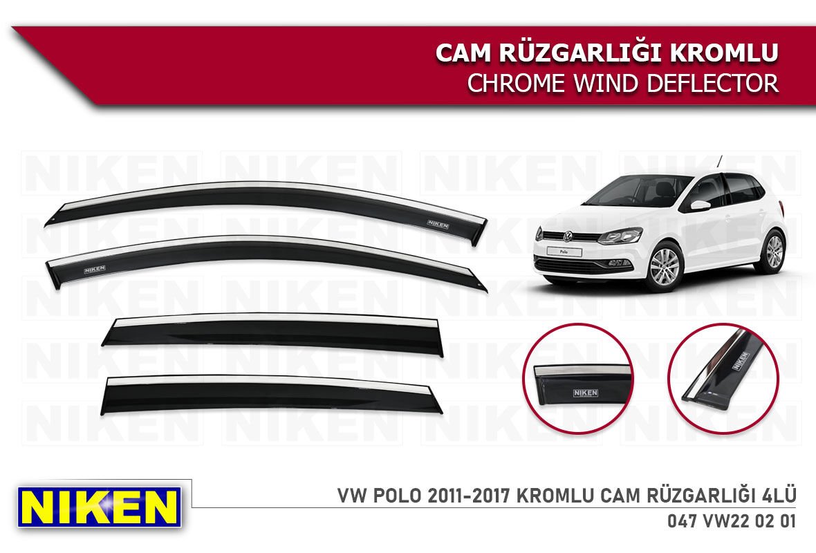 VW POLO 2011-2017 KROMLU CAM RÜZGARLIĞI 4LÜ