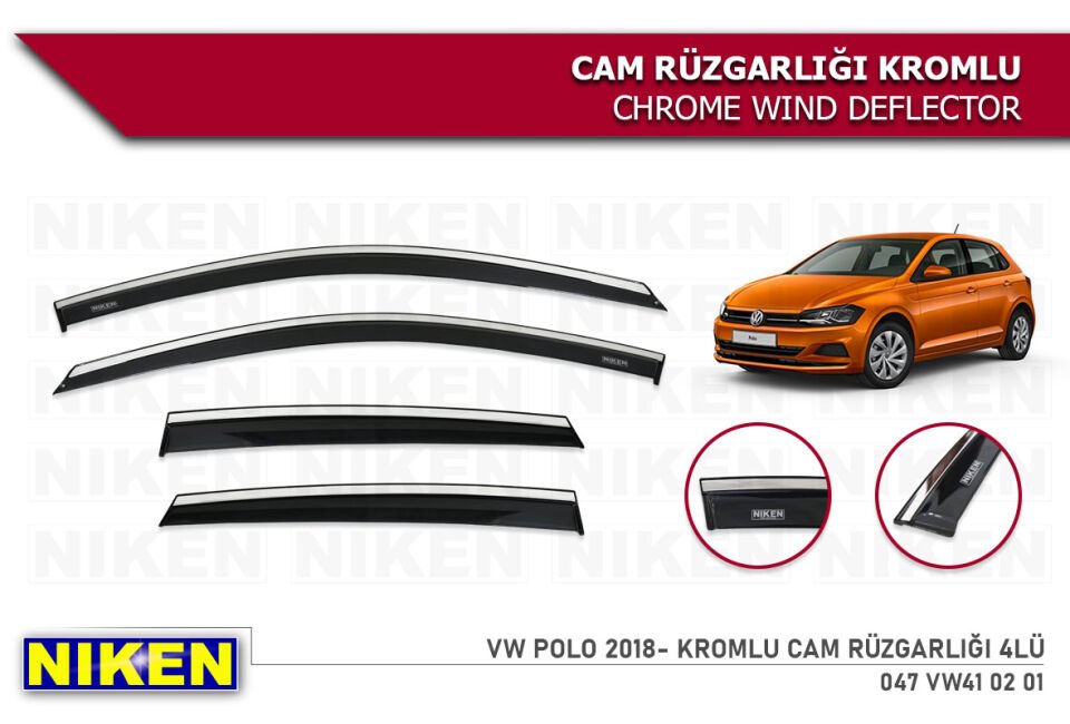 VW POLO 2018- KROMLU CAM RÜZGARLIĞI 4LÜ