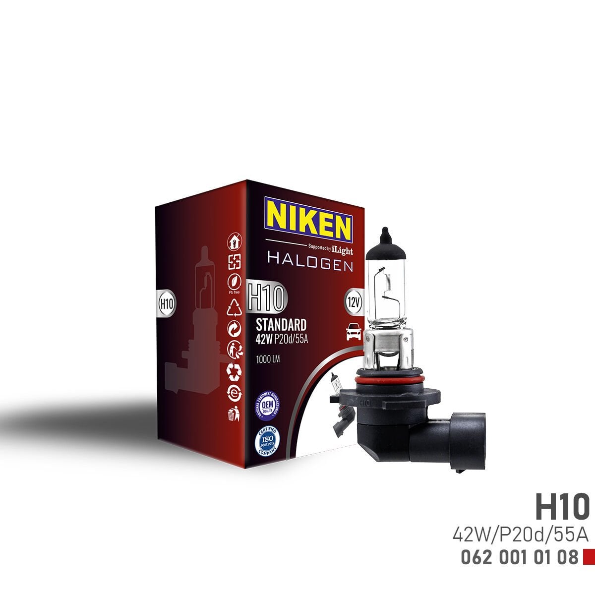NIKEN H10 55W HALOJEN AMPUL P20d/55A (12V)