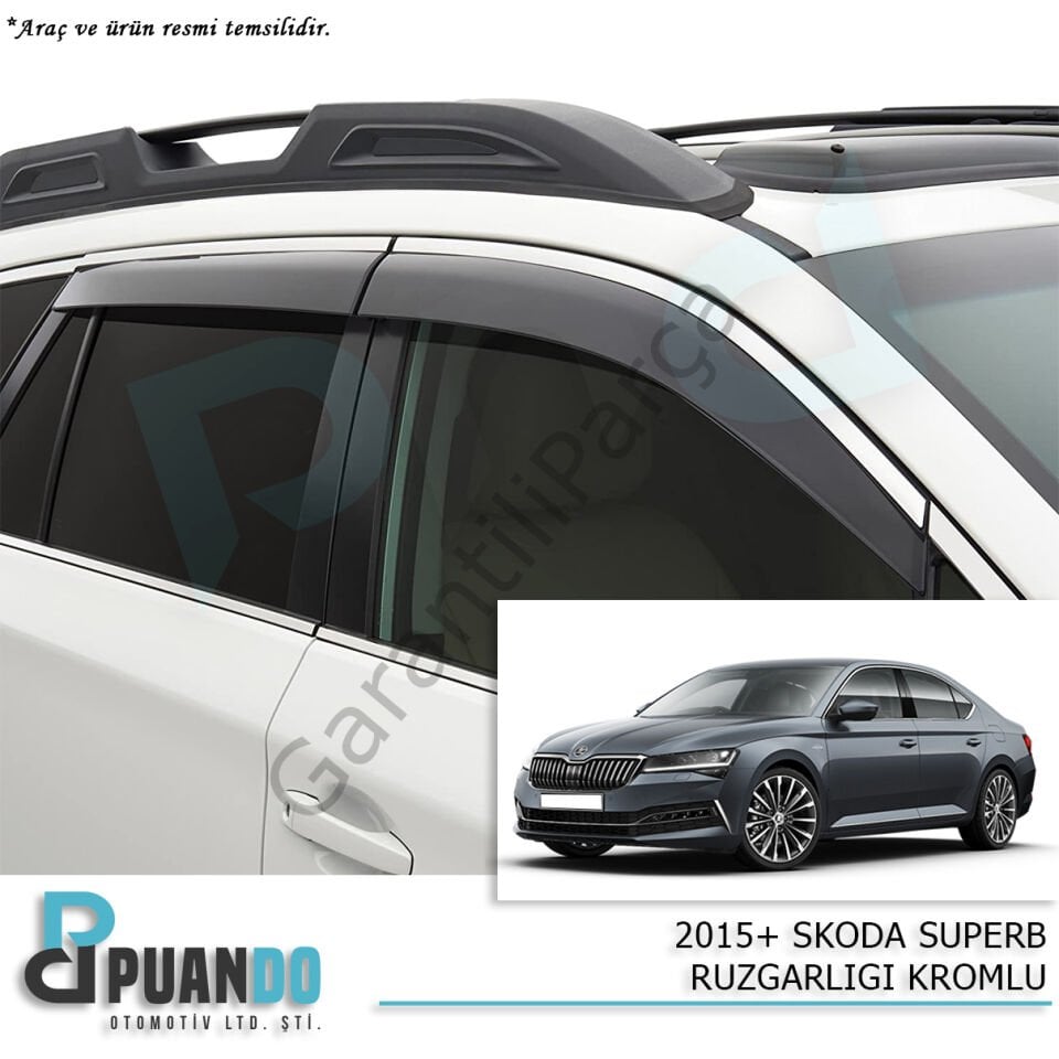 2015+ SKODA SUPERB CAM RUZGARLIGI KROMLU