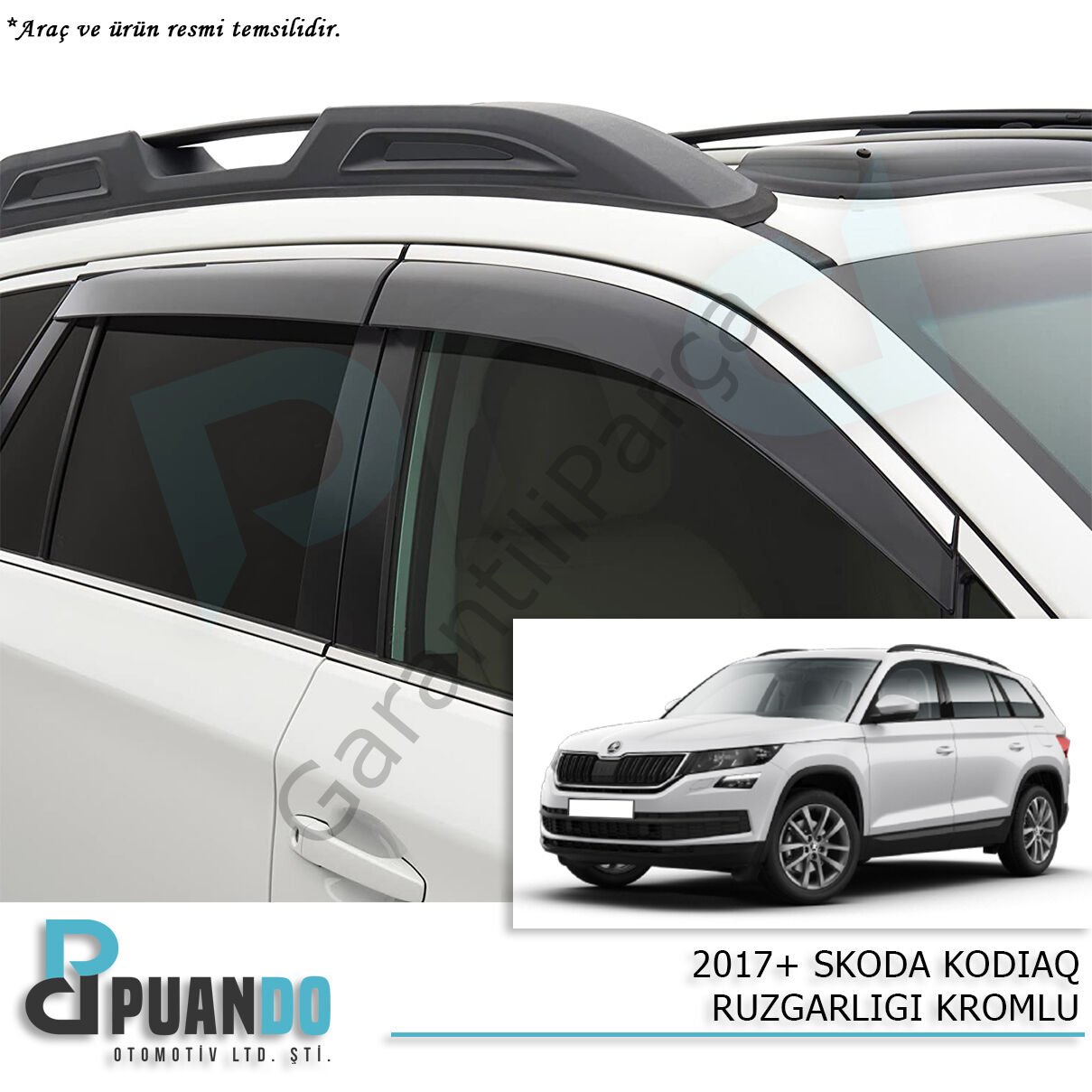 2017+ SKODA KODIAQ CAM RUZGARLIGI KROMLU