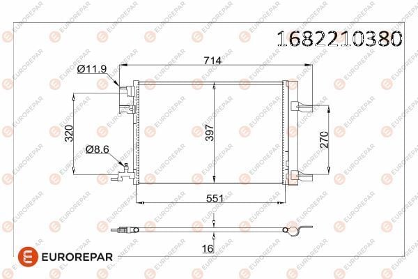 OPEL ASTRA J CRUZE 09- KLIMA RADYATÖRÜ 13267648 EUROREPAR