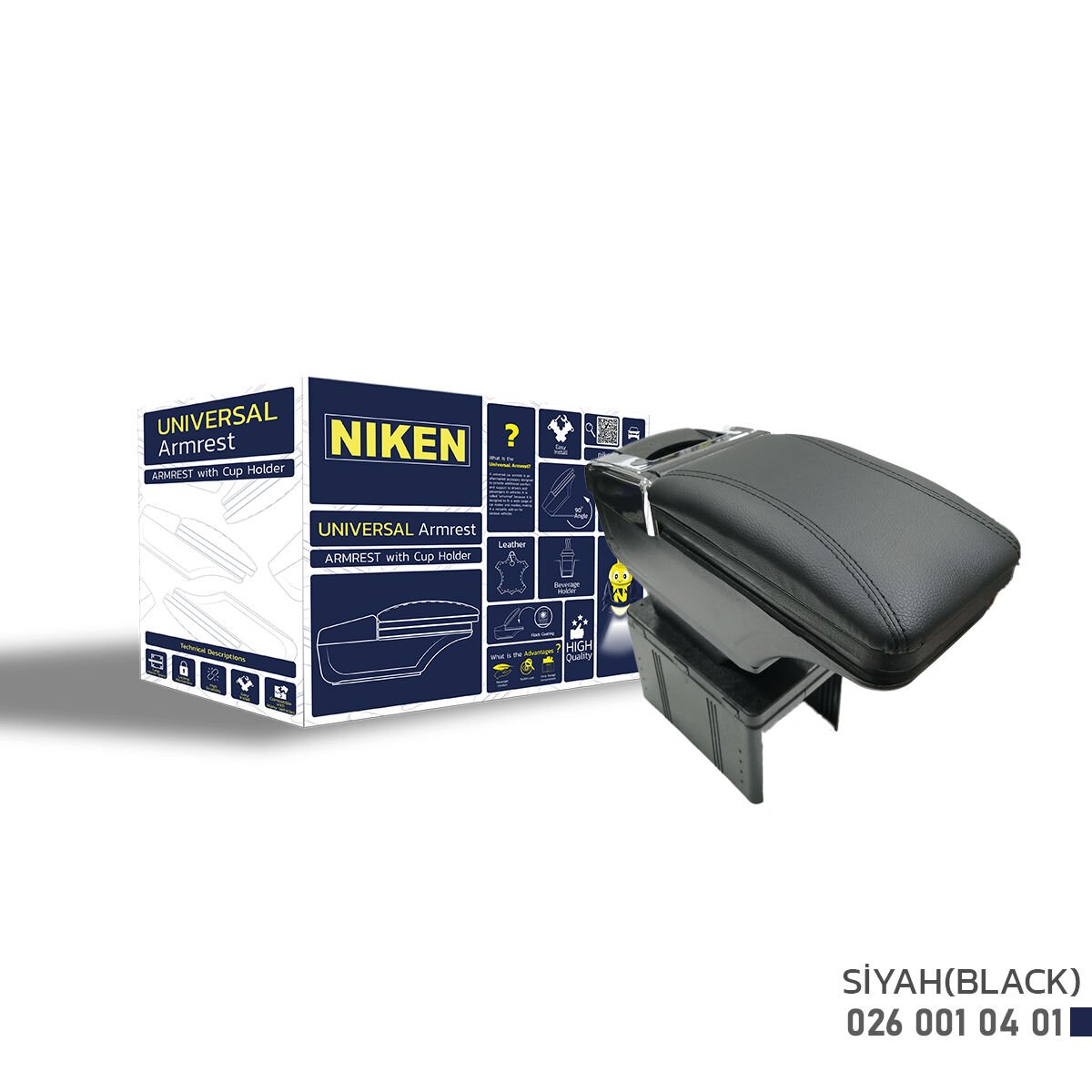 KOLÇAK GENİŞ ARKA KROMLU SİYAH