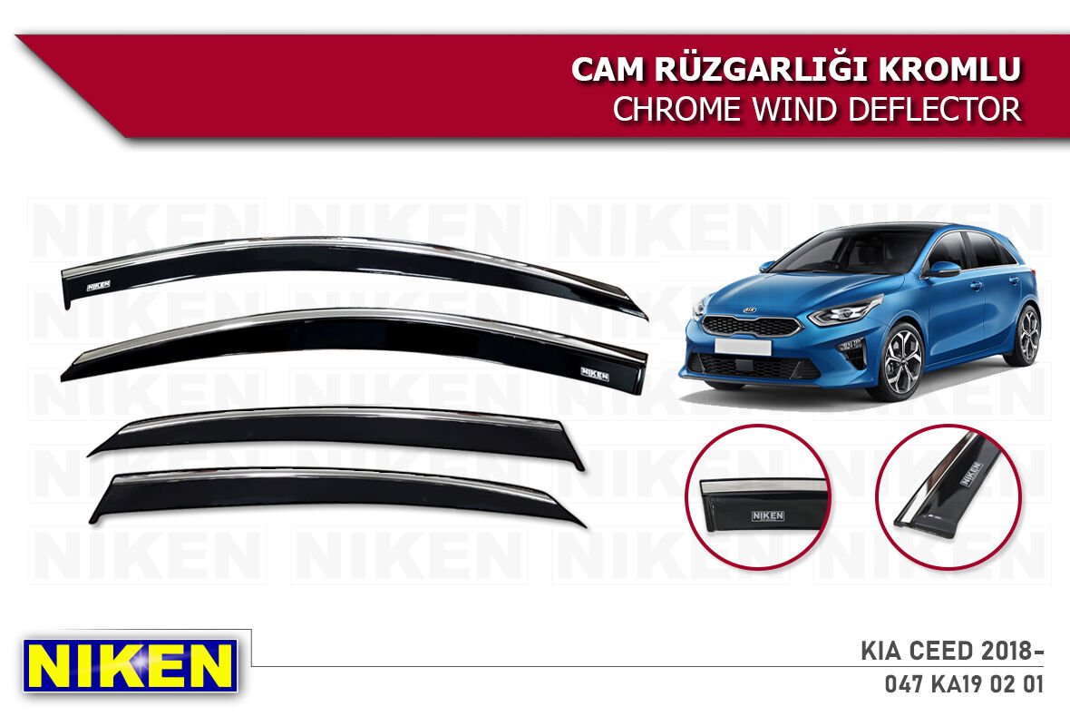 KIA CEED 2018- KROMLU CAM RÜZGARLIĞI 4LÜ