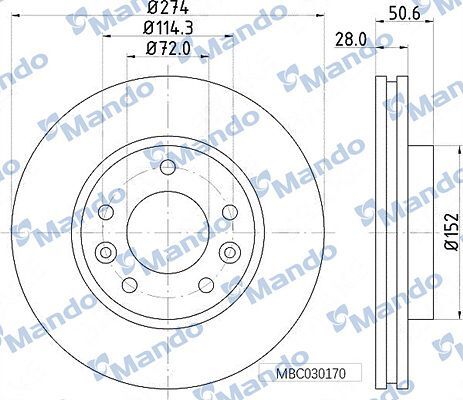KIA CARNIVAL 99-07 FREN DISKI ÖN 0K58B33251 MANDO 2'li Paket