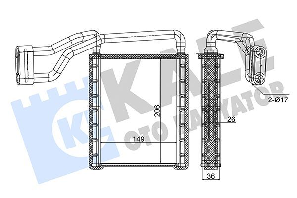 FORD TRANSIT V-362/63 12- KALORIFER RADYATÖRÜ BK21 18B539 CB KALE