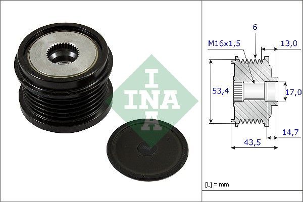 FORD FOCUS-FIESTA-CMAX/MAZDA/VOLVO 10- ALTERNATÖR KASNAGI AV6N 10300 GE* INA