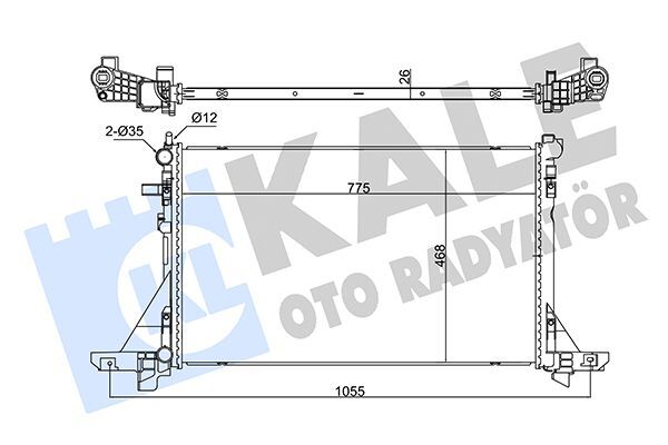 RENAULT MASTER III MOVANO B 10- SU RADYATÖRÜ 214004474R KALE