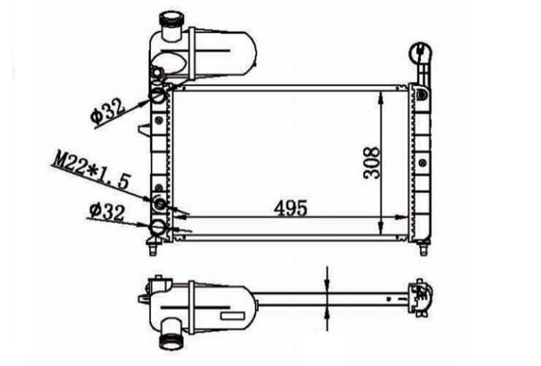 FIAT TEMPRA 91- SU RADYATÖRÜ 46425435 KALE