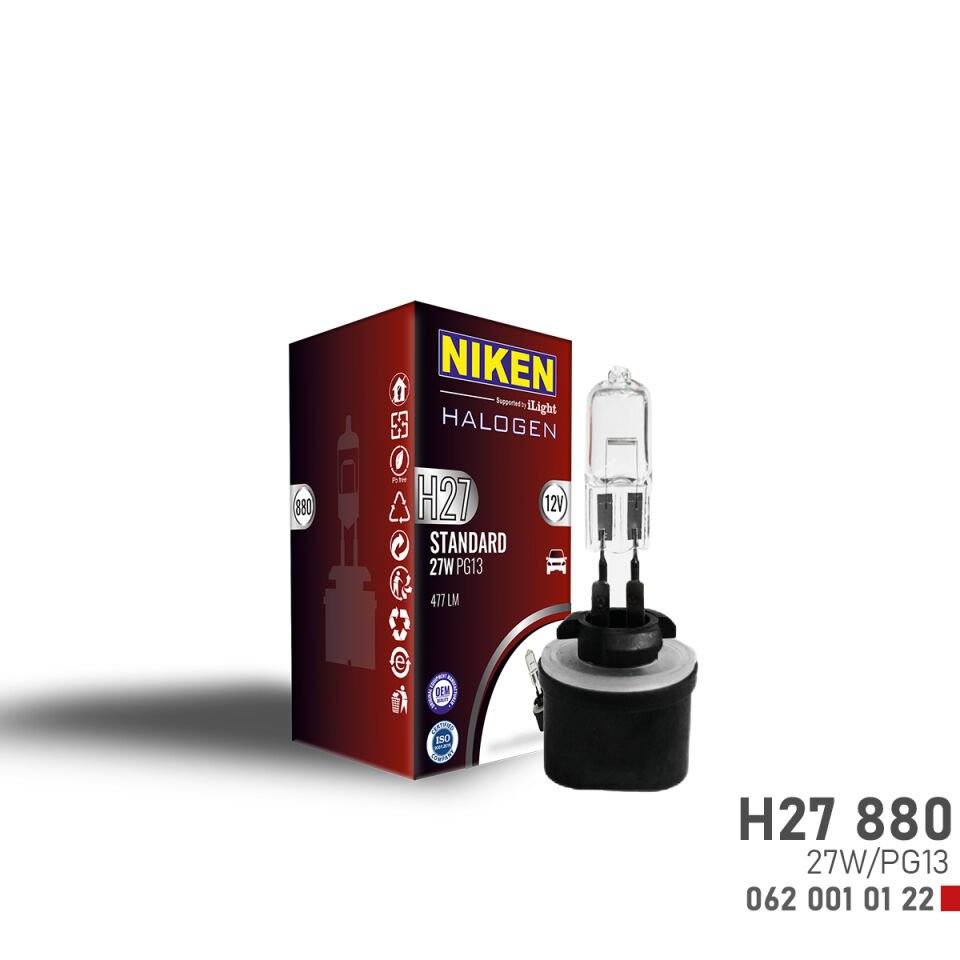 NIKEN H27W/1 (880) 27W HALOJEN AMPUL PG13 (12V)