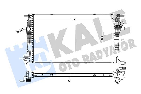RENAULT MEGANE III / SCENIC III 07- SU RADYATÖRÜ 214100016R KALE