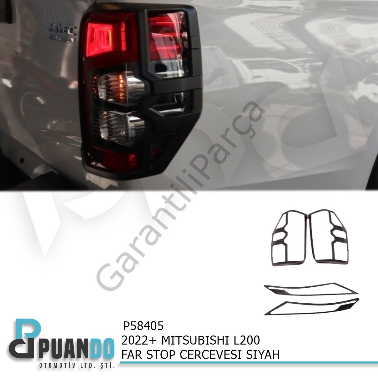 2022+ MITSUBISHI L200 FAR STOP CERCEVESI SIYAH