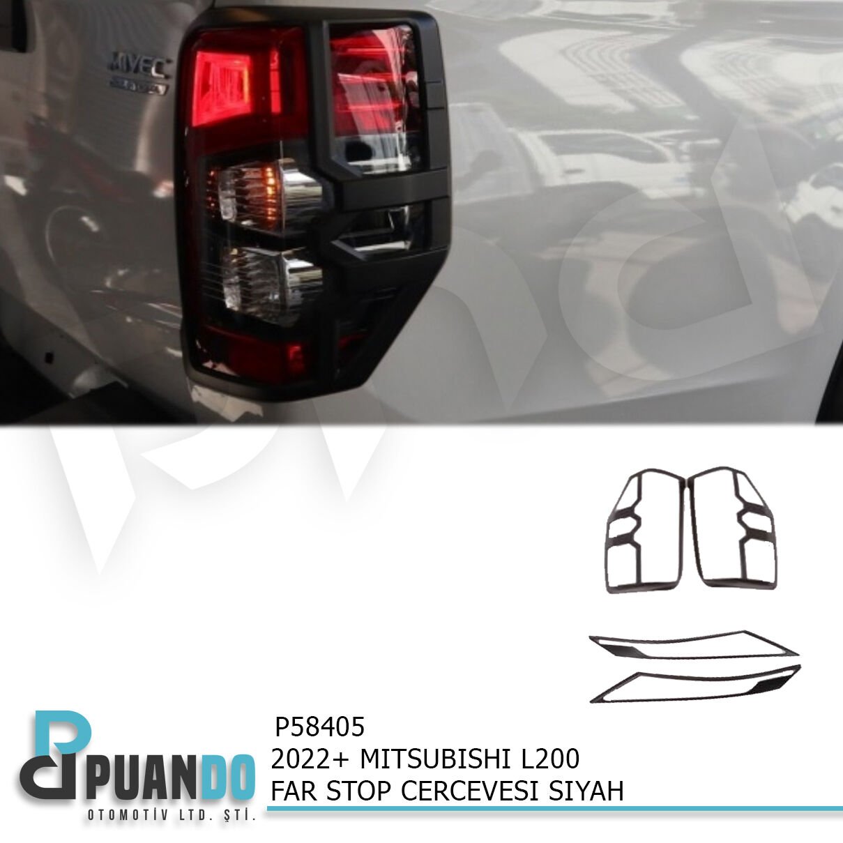 2022+ MITSUBISHI L200 FAR STOP CERCEVESI SIYAH