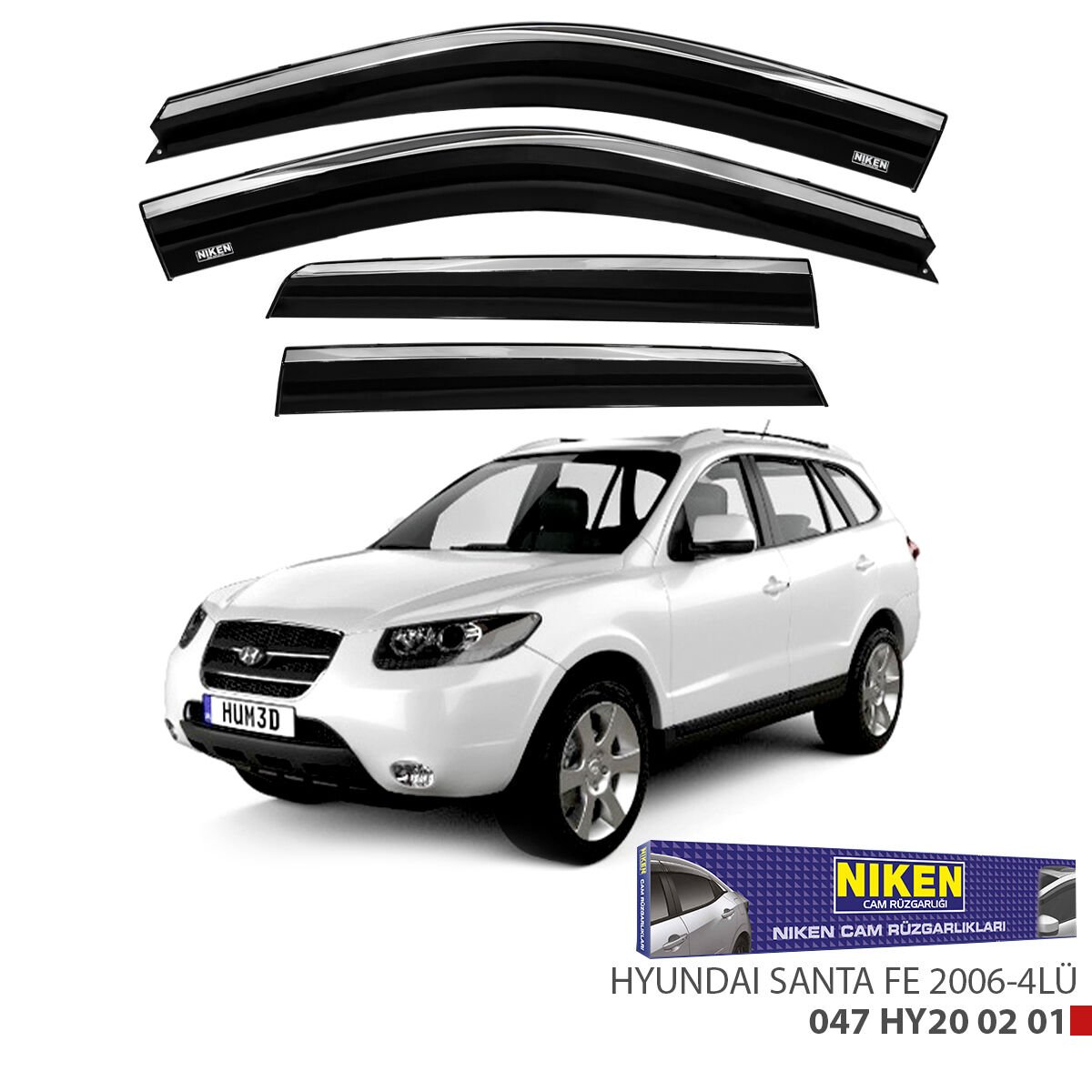 HYUNDAI SANTA FE 2006- KROMLU CAM RÜZGARLIĞI 4L