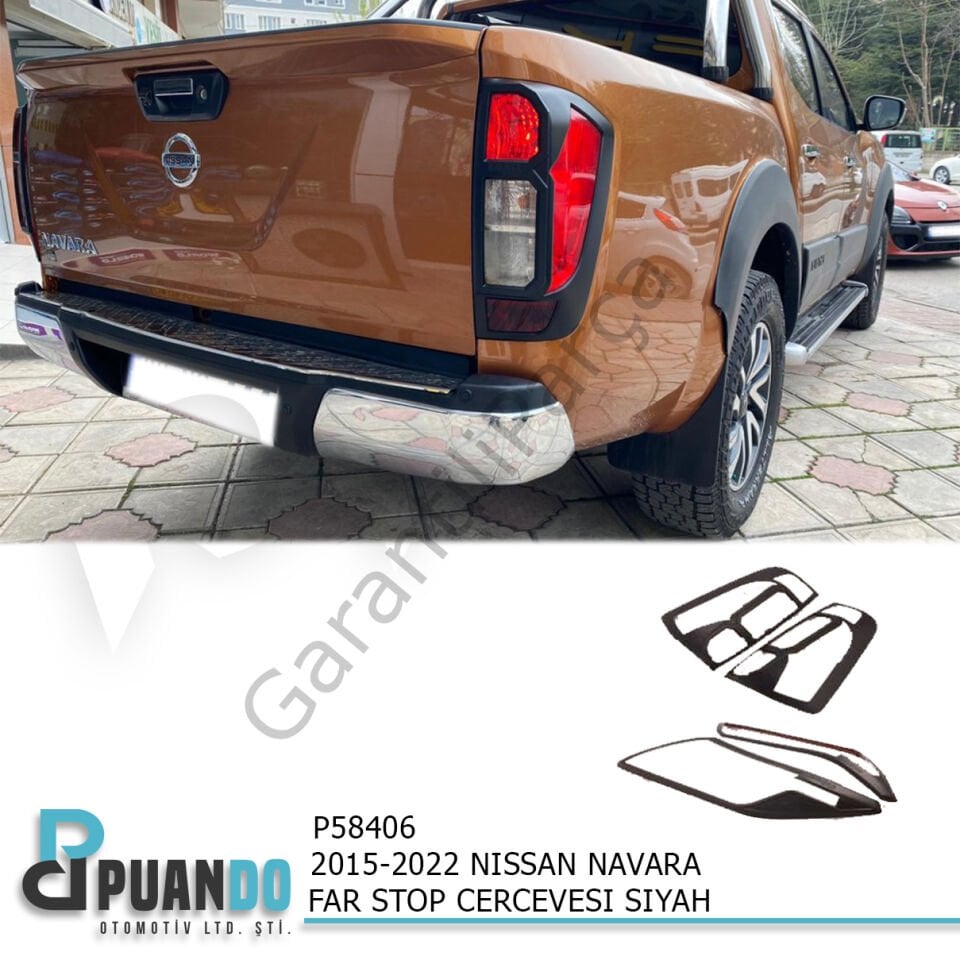 2015-2022 NISSAN NAVARA FAR STOP CERCEVESI SIYAH
