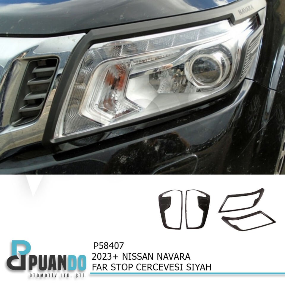 2023+ NISSAN NAVARA FAR STOP CERCEVESI SIYAH