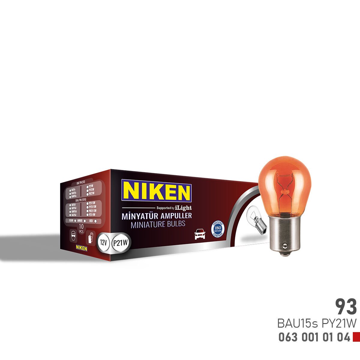 93 AMPUL(TEK DUY)YAKIN TIRNAK TURUNCU (12V)