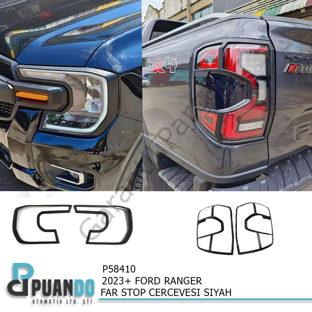 2023+ FORD RANGER FAR STOP CERCEVESI SIYAH