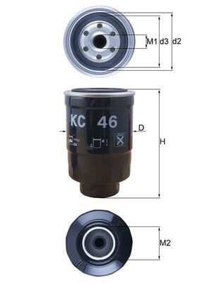 MITSUBISHI L200 (K14, K64, K74) : L300 (P15) 87 vb. 87-05 YAKIT FILTRESI MB220900 MAHLE