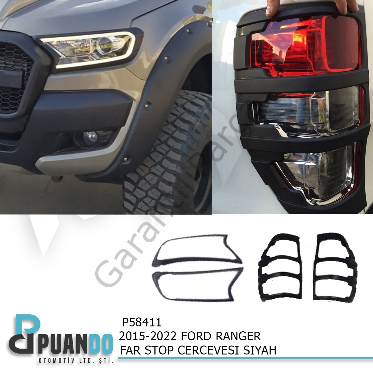 2015-2022 FORD RANGER FAR STOP CERCEVESI SIYAH