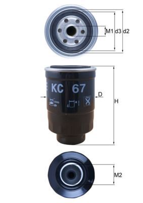 PICK vb. 98-15 YAKIT FILTRESI 16403-59E00 MAHLE