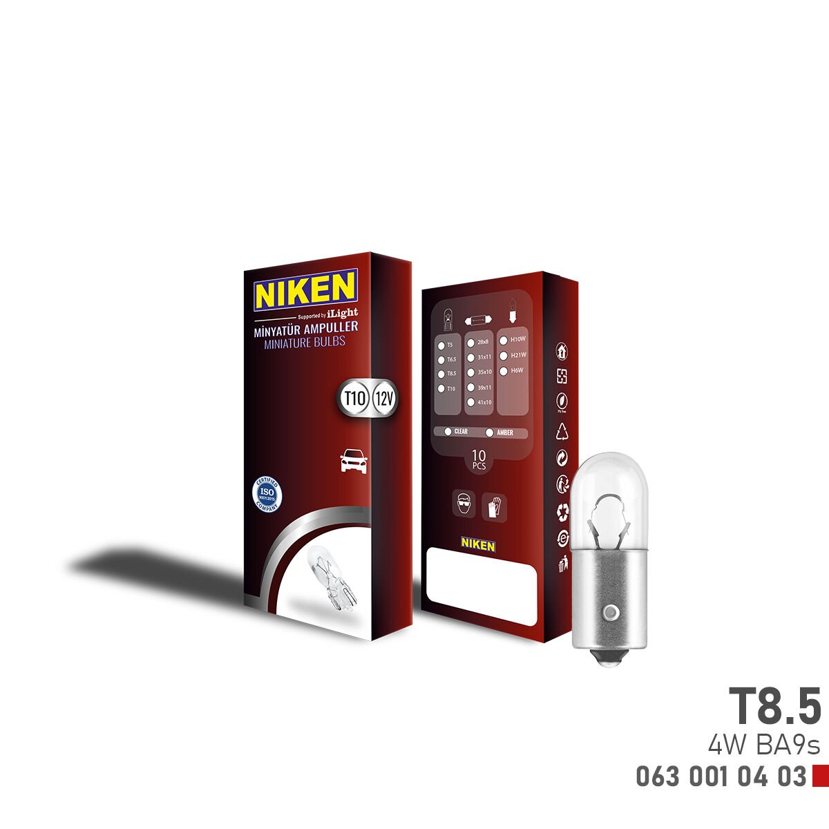 NIKEN T8.5 MINYATUR AMPUL 4W BA9s (12V)