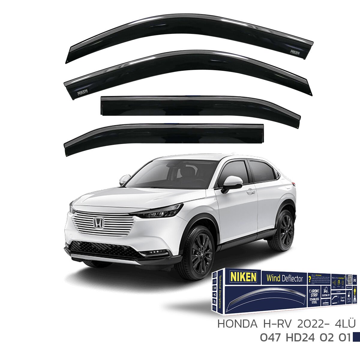 HONDA H-RV 2022- KROMLU CAM RÜZGARLIĞI 4LÜ