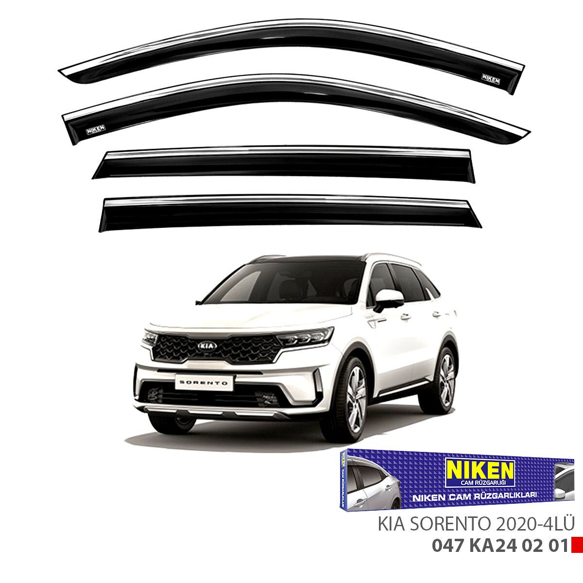 KIA SORENTO 2020- KROMLU CAM RÜZGARLIĞI 4LÜ