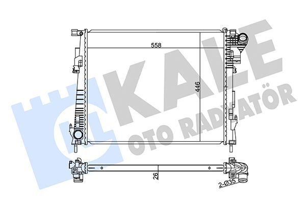 RENAULT TRAFIC II VIVARO PRIMASTAR 06- SU RADYATÖRÜ 8200411166 KALE
