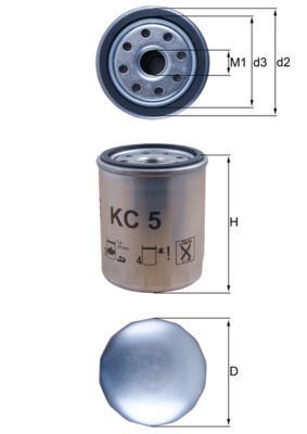 TOYOTA LAND CRUISER (BJ4, BJ6, BJ7) 80-90 YAKIT FILTRESI 23303-56031 MAHLE