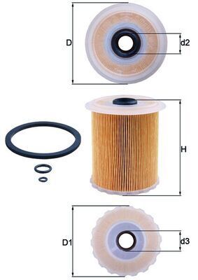 RENAULT CLIO/MEGANE I / SAFRANE / SAFRANE II 96- YAKIT FILTRESI 7701204497 MAHLE