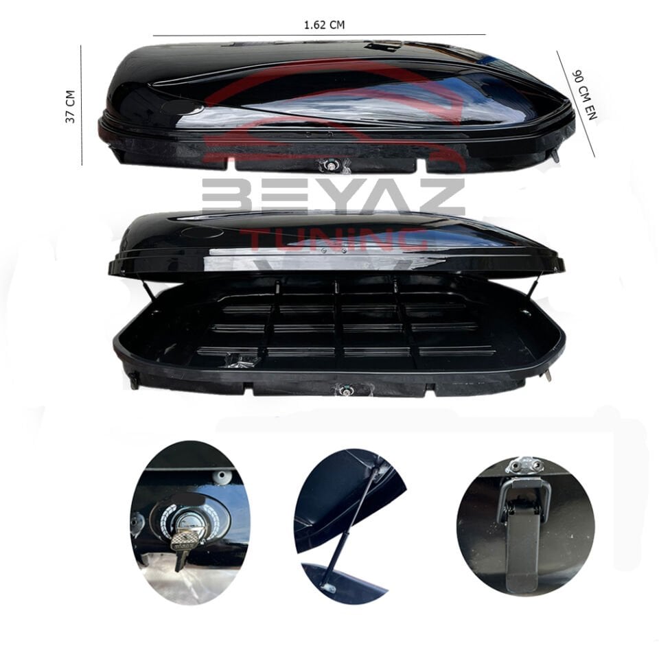 TABUT PORT BAGAJ PARLAK SİYAH 450 LT. BYZ