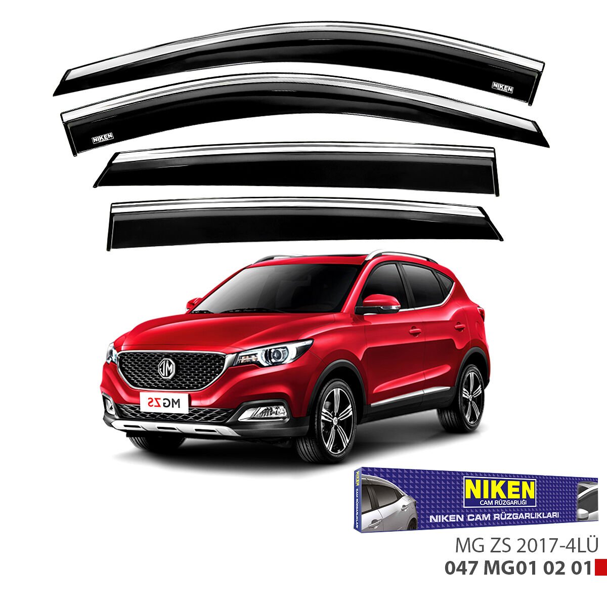 MG ZS 2017- KROMLU CAM RÜZGARLIĞI 4LÜ