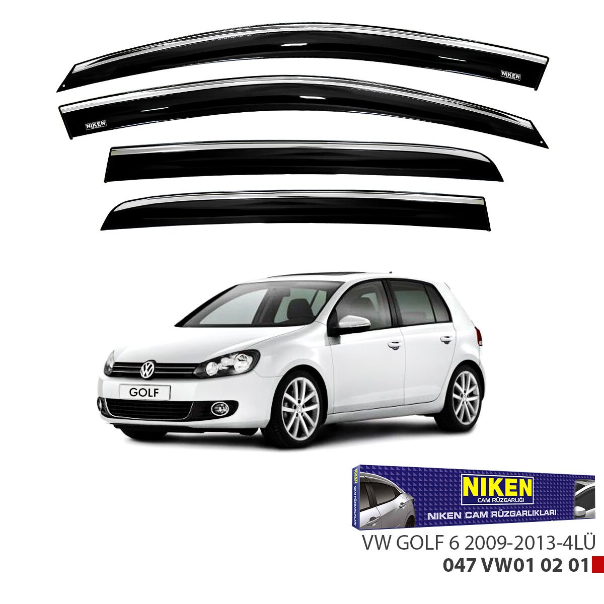 VW GOLF 6 2009-2013 KROMLU CAM RÜZGARLIĞI 4LÜ