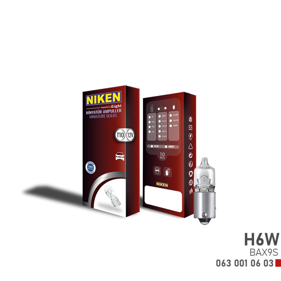 NIKEN H6W MINYATUR AMPUL BAX9S (12V)