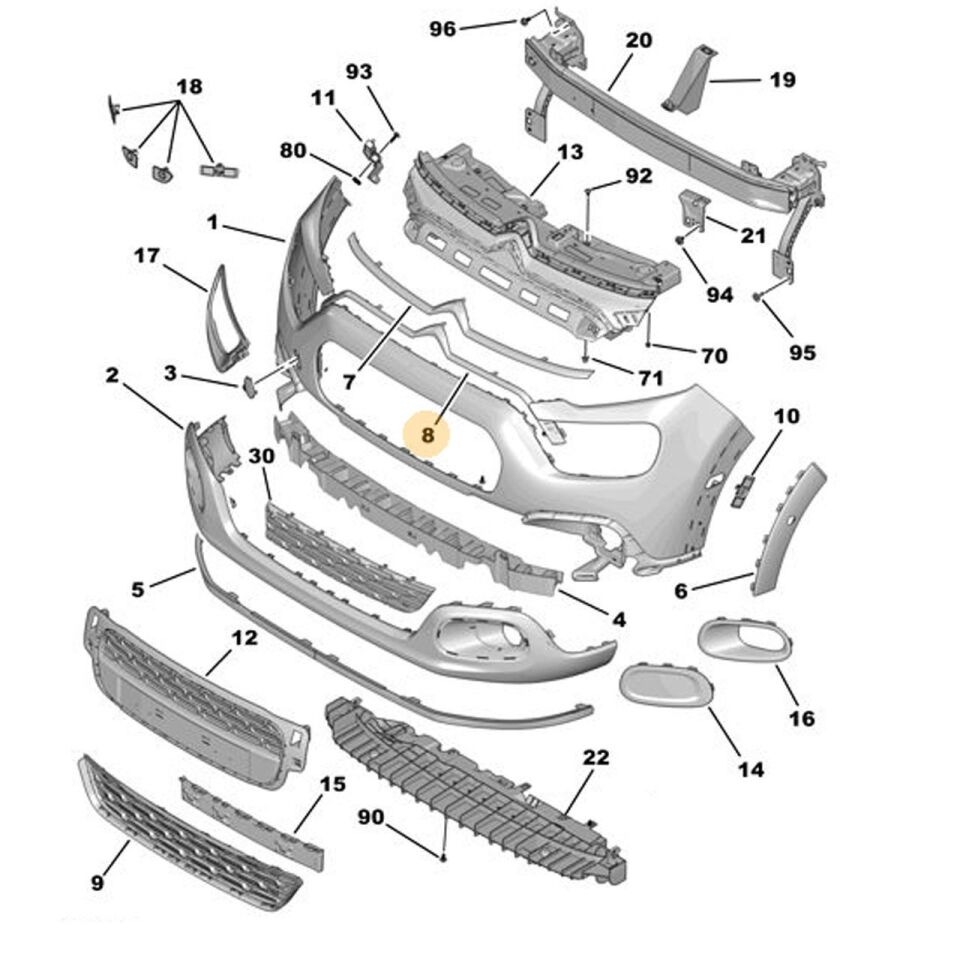 CITROEN C3 (B618) 2016- ÖN PANJUR ARMA OE-PSA