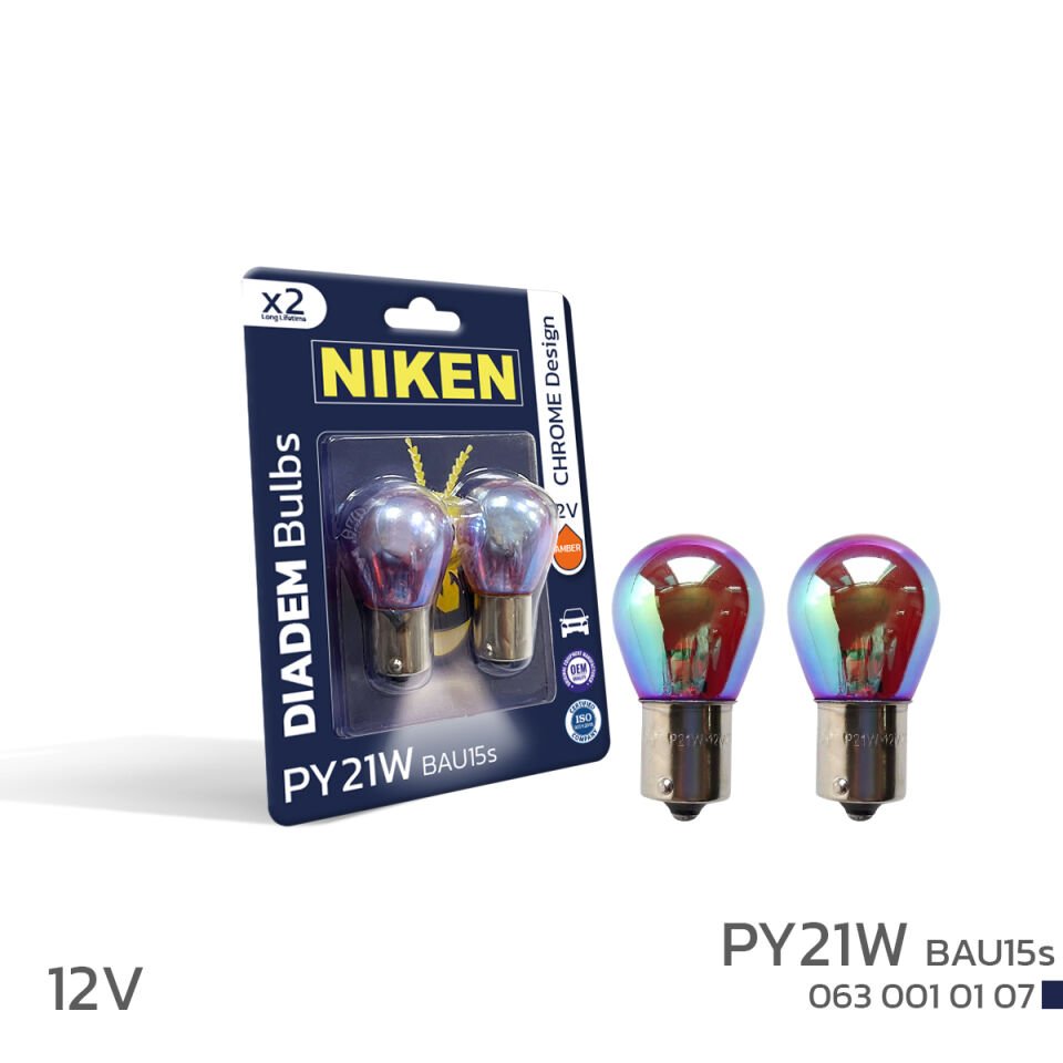 NIKEN 12V 93 DIADEM AMPUL (PY21W) AMBER BAU15s 2Lİ