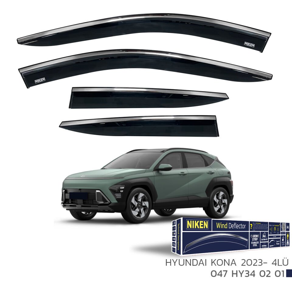 HYUNDAI KONA 2024- KROMLU CAM RÜZGARLIĞI 4LÜ
