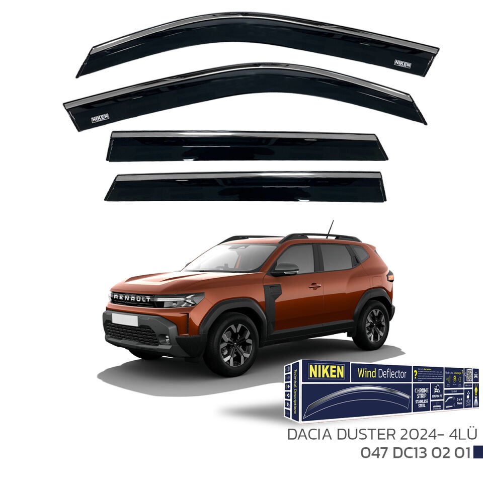 RENAULT DUSTER 2024 - KROMLU CAM RÜZGARLIĞI 4LÜ